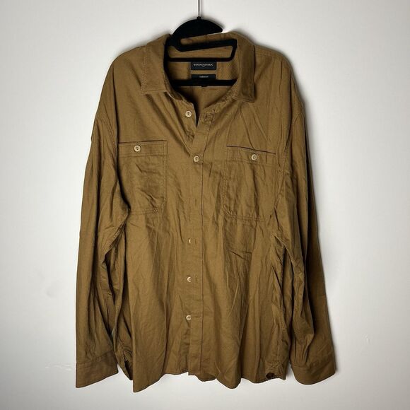Banana Republic Men’s Brown Button Up Shirt Standard Fit XXL - Picture 1 of 7